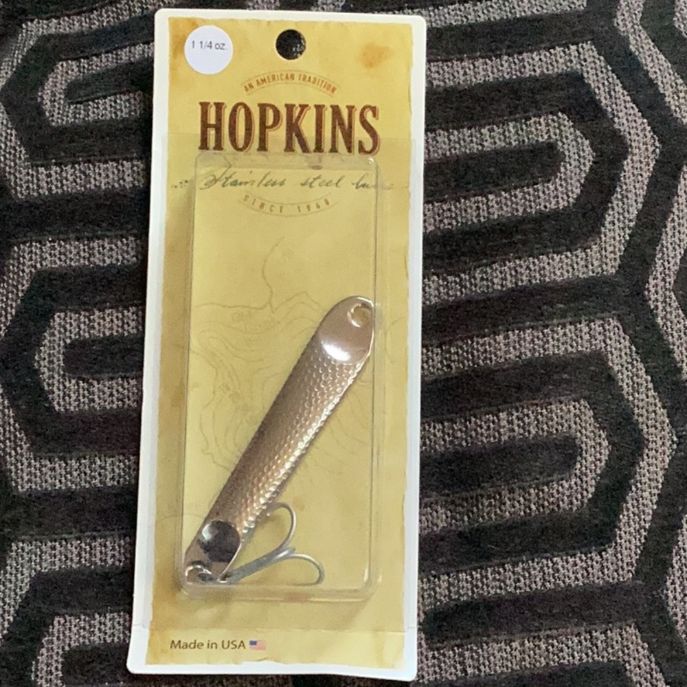 Hopkins hammered stainless steel fishing lure  1/4oz . 3